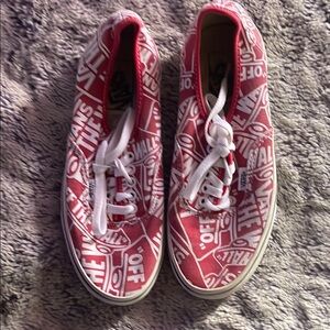 Vans Kids Red Sneakers size 7